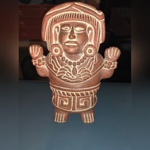 Replica pre-Columbian terracotta figure/Mexican Pottery/Vintage Ceramic